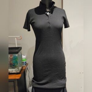 Zara Black Fitted Polo Dress